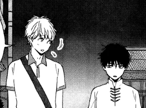 Manga panel showing the height difference between the protagonists in Konya mo Nemurenai.